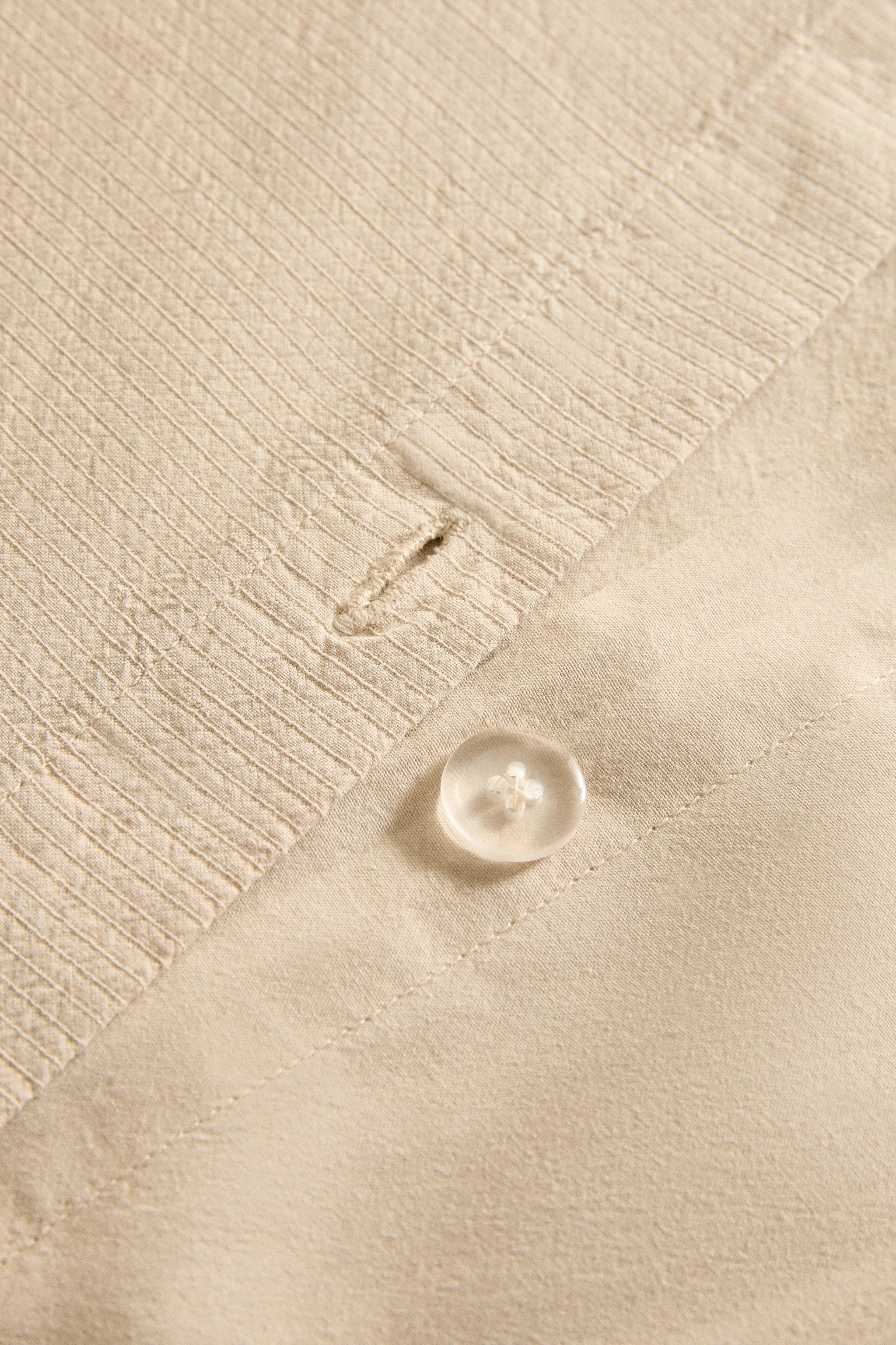 TEXTURED COTTON DUVET COVER